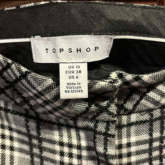 Topshop Plaid Trousers size 6 - Picture 3 of 6